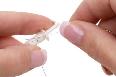 Threading wire through a hole